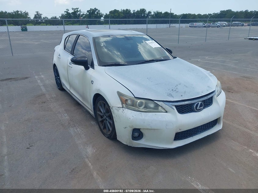 2012 Lexus Ct 200h VIN JTHKD5BH8C2098344 IAAI salvage auction — NORMAL WEAR, Clear (Florida), sold $2,650 on 2026-07-29 (photo 1)