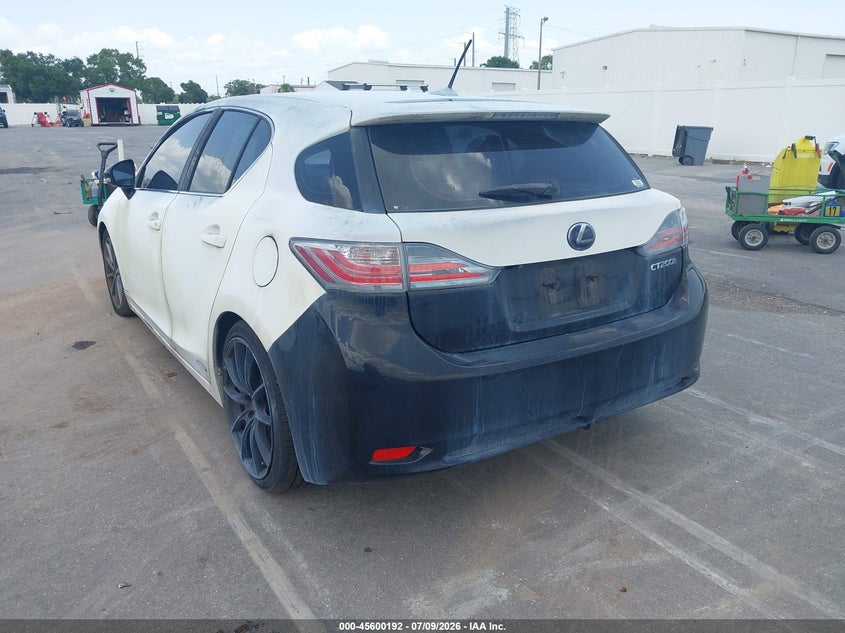 2012 Lexus Ct 200h VIN JTHKD5BH8C2098344 IAAI salvage auction — NORMAL WEAR, Clear (Florida), sold $2,650 on 2026-07-29 (photo 3)