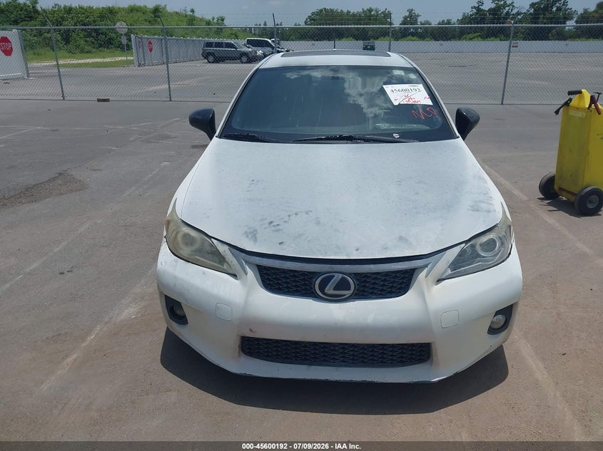 2012 Lexus Ct 200h VIN JTHKD5BH8C2098344 IAAI salvage auction — NORMAL WEAR, Clear (Florida), sold $2,650 on 2026-07-29 (photo 6)