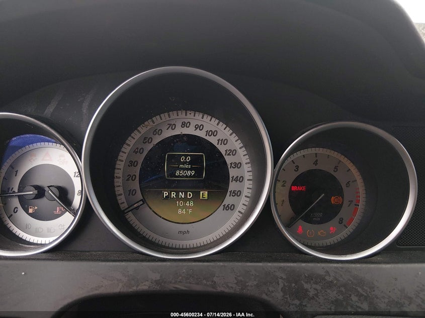 2012 Mercedes-benz C-klasse VIN WDDGF4HBXCR210864 IAAI salvage auction — FRONT END, Salvage Title, sold $600 on 2026-08-19 (photo 7)