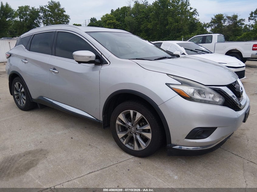 2015 Nissan Murano VIN 5N1AZ2MH2FN234640 IAAI salvage auction — NORMAL WEAR, Salvage Title, sold $775 on 2026-07-31 (photo 1)