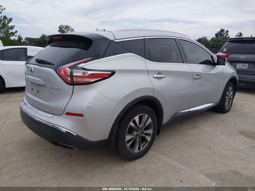2015 Nissan Murano VIN 5N1AZ2MH2FN234640 IAAI salvage auction — NORMAL WEAR, Salvage Title, sold $775 on 2026-07-31 (photo 4)