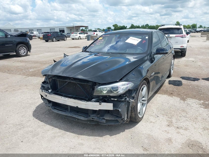 2014 BMW 5er VIN WBA5B1C52ED482500 IAAI salvage auction — FRONT END, Original (Texas), sold $25 on 2026-08-14 (photo 2)