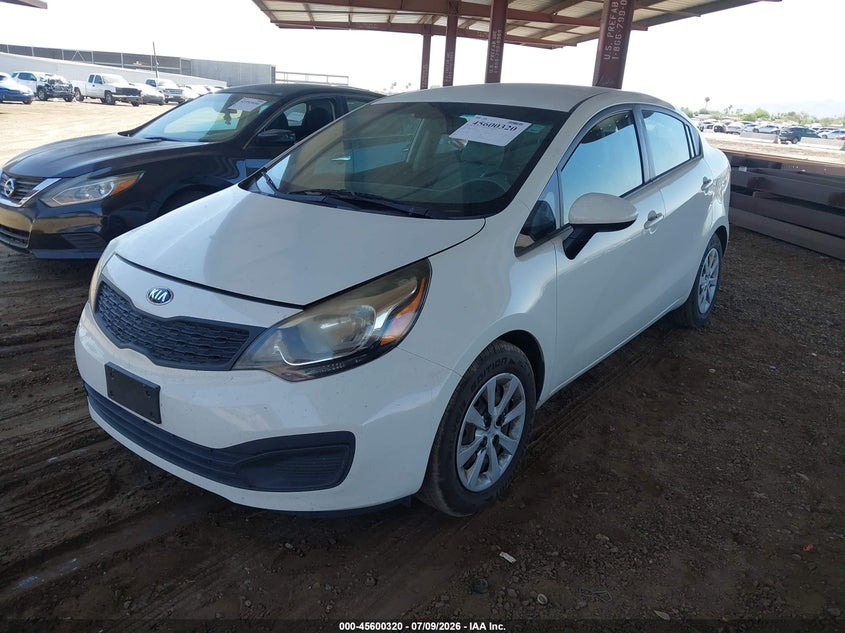 2014 Kia Rio VIN KNADM4A32E6341293 IAAI salvage auction — NORMAL WEAR, Clear-Dealer Only (Arizona), sold $650 on 2026-07-28 (photo 2)