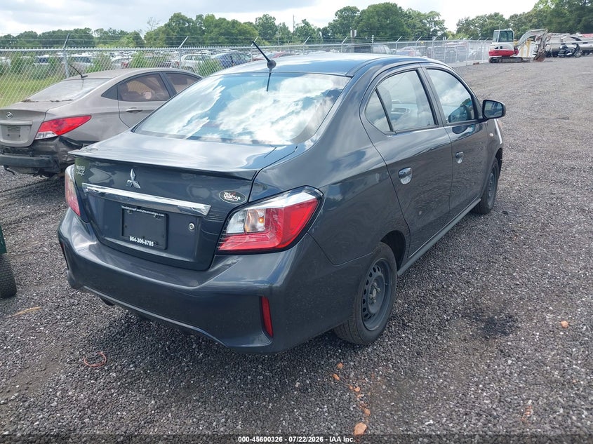 2024 Mitsubishi Mirage VIN ML32FUFJ7RHF02183 IAAI salvage auction — FRONT END, Wait Title, sold $1,850 on 2026-09-10 (photo 4)