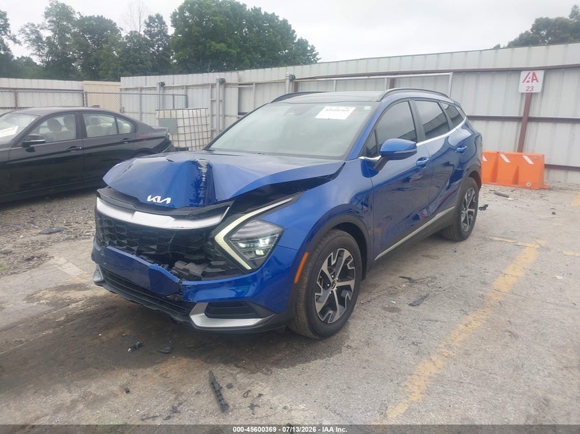 2025 Kia Sportage VIN 5XYK33DF3SG325450 IAAI salvage auction — FRONT END, Salvage Title, sold $10,500 on 2026-08-22 (photo 2)