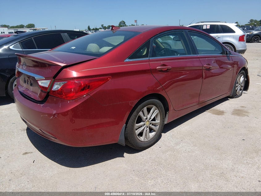 2013 Hyundai Sonata VIN 5NPEB4ACXDH543624 IAAI salvage auction — NORMAL WEAR, Original (Texas), sold $250 on 2026-07-28 (photo 4)