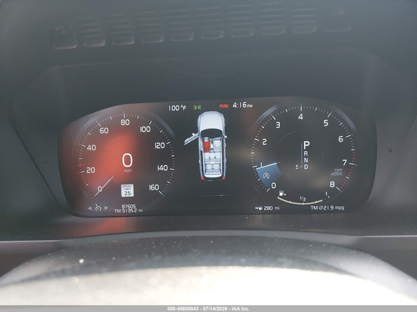 2016 Volvo Xc90 VIN YV4A22PK5G1088627 IAAI salvage auction — UNKNOWN, Salvage Title, sold $7,200 on 2026-08-01 (photo 7)