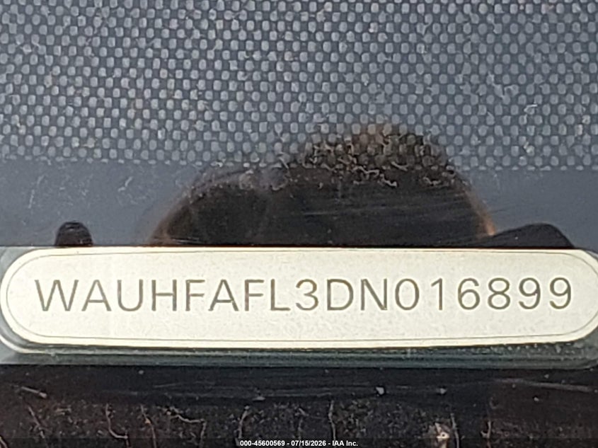 2013 Audi A4 VIN WAUHFAFL3DN016899 IAAI salvage auction — UNDERCARRIAGE, Salvage (Ohio), sold $1,350 on 2026-07-28 (photo 9)