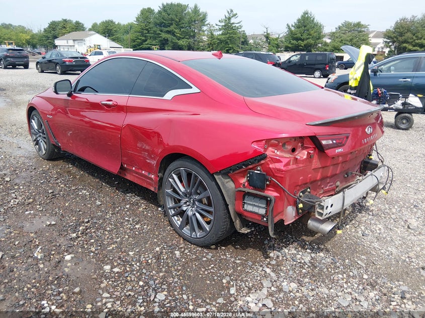 2017 Infiniti Q60 VIN JN1FV7EL2HM701492 IAAI salvage auction — REAR END, Salvage Title, sold $75 on 2026-08-01 (photo 3)