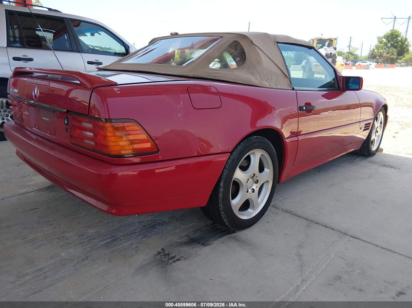 1995 Mercedes-benz Sl-class VIN WDBFA76E5SF119177 IAAI salvage auction — NORMAL WEAR, Clear (Florida), sold $9,200 on 2026-07-28 (photo 4)
