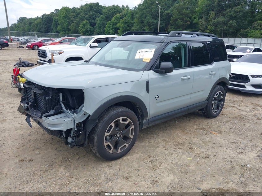 2024 Ford Bronco sport VIN 3FMCR9C61RRF24290 IAAI salvage auction — FRONT & REAR, Salvage (Georgia), sold $8,850 on 2026-08-20 (photo 2)