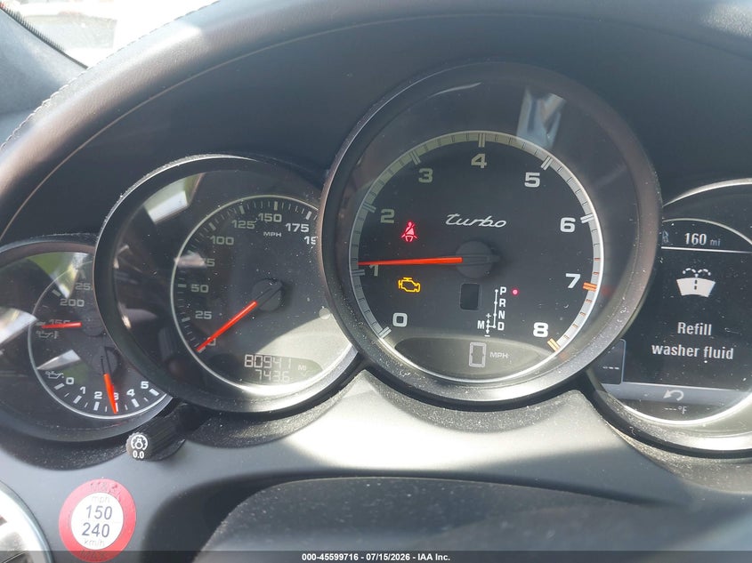 2015 Porsche Cayenne VIN WP1AC2A24FLA80853 IAAI salvage auction — FRONT END, Salvage (North Carolina), sold $6,600 on 2026-07-26 (photo 7)