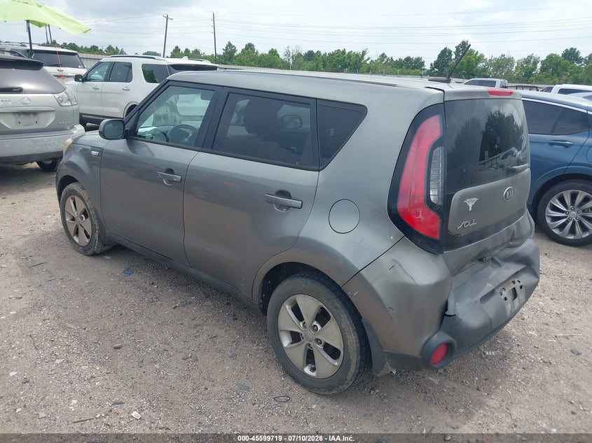 2014 Kia Soul VIN KNDJN2A27E7087489 IAAI salvage auction — REAR END, Salvage (Texas), sold $25 on 2026-07-23 (photo 3)