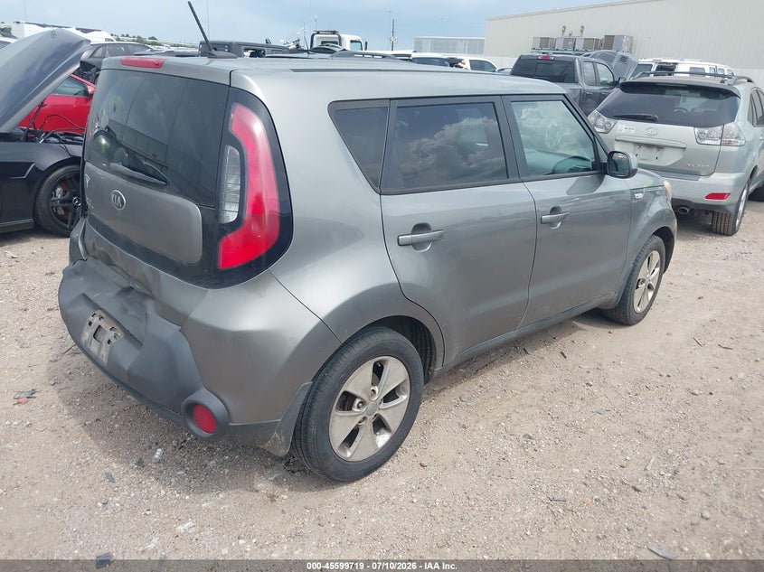 2014 Kia Soul VIN KNDJN2A27E7087489 IAAI salvage auction — REAR END, Salvage (Texas), sold $25 on 2026-07-23 (photo 4)