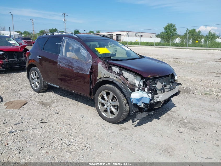 2014 Nissan Murano VIN JN8AZ1MW1EW506251 IAAI salvage auction — RIGHT SIDE, Salvage Title, sold $925 on 2026-07-23 (photo 1)
