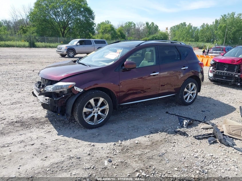 2014 Nissan Murano VIN JN8AZ1MW1EW506251 IAAI salvage auction — RIGHT SIDE, Salvage Title, sold $925 on 2026-07-23 (photo 2)