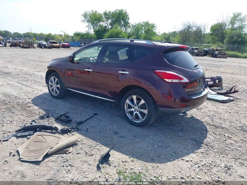 2014 Nissan Murano VIN JN8AZ1MW1EW506251 IAAI salvage auction — RIGHT SIDE, Salvage Title, sold $925 on 2026-07-23 (photo 3)