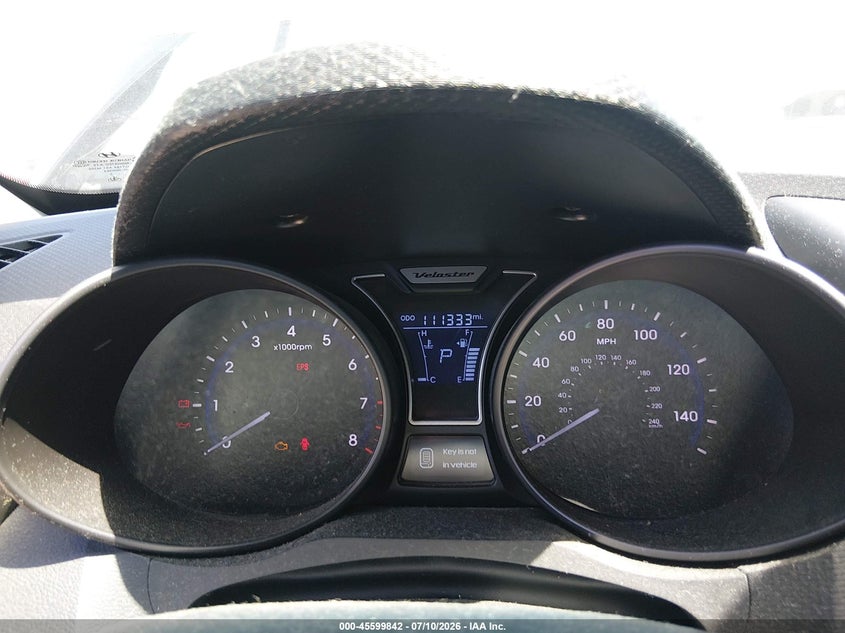 2013 Hyundai Veloster VIN KMHTC6AE5DU168924 IAAI salvage auction — NORMAL WEAR, Original (Texas), sold $225 on 2026-07-28 (photo 7)