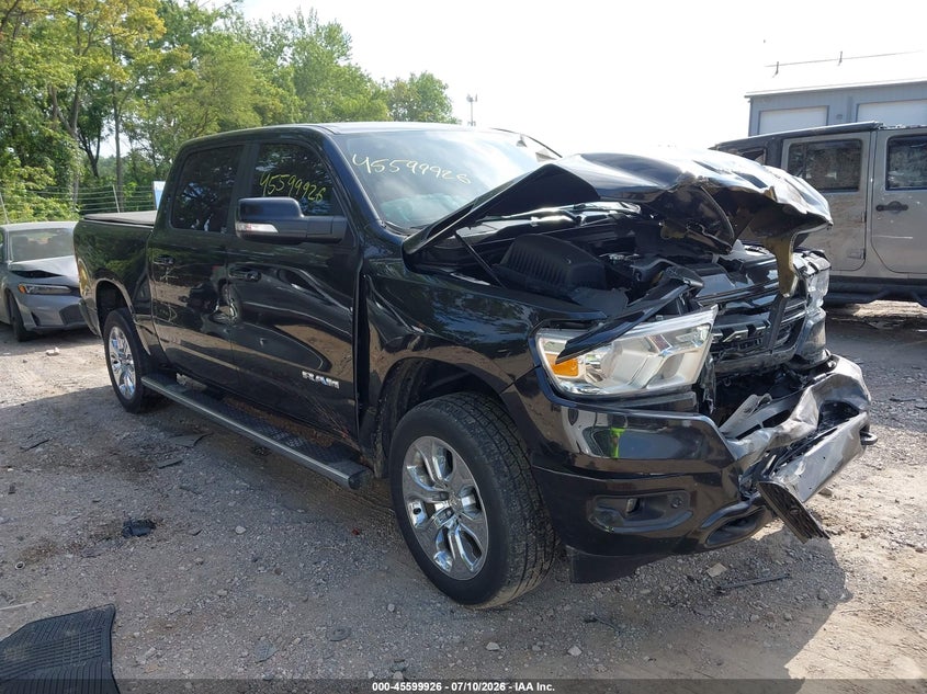 2019 Ram 1500 VIN 1C6SRFFT3KN765719 IAAI salvage auction — FRONT END, Salvage (Indiana), sold $8,050 on 2026-09-02 (photo 1)