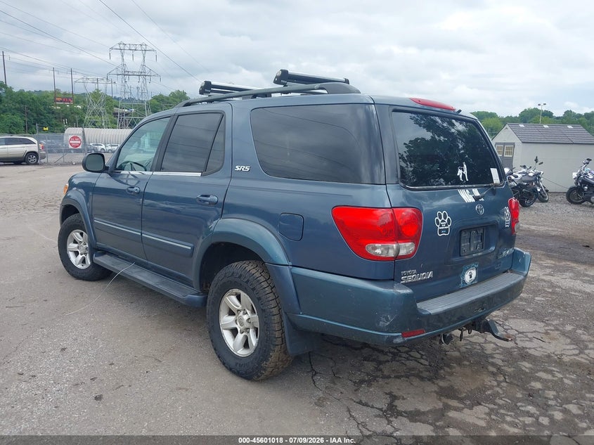 2005 Toyota Sequoia VIN 5TDBT44A95S242025 IAAI salvage auction — NORMAL WEAR, Clear (Pennsylvania), sold $1,350 on 2026-07-17 (photo 3)