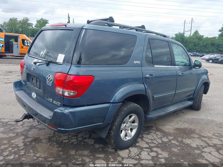 2005 Toyota Sequoia VIN 5TDBT44A95S242025 IAAI salvage auction — NORMAL WEAR, Clear (Pennsylvania), sold $1,350 on 2026-07-17 (photo 4)