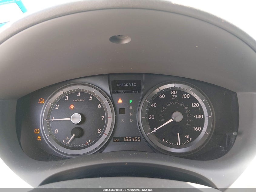 2009 Lexus Es 350 VIN JTHBJ46G792287550 IAAI salvage auction — NORMAL WEAR, Original (Texas), sold $1,100 on 2026-07-28 (photo 7)