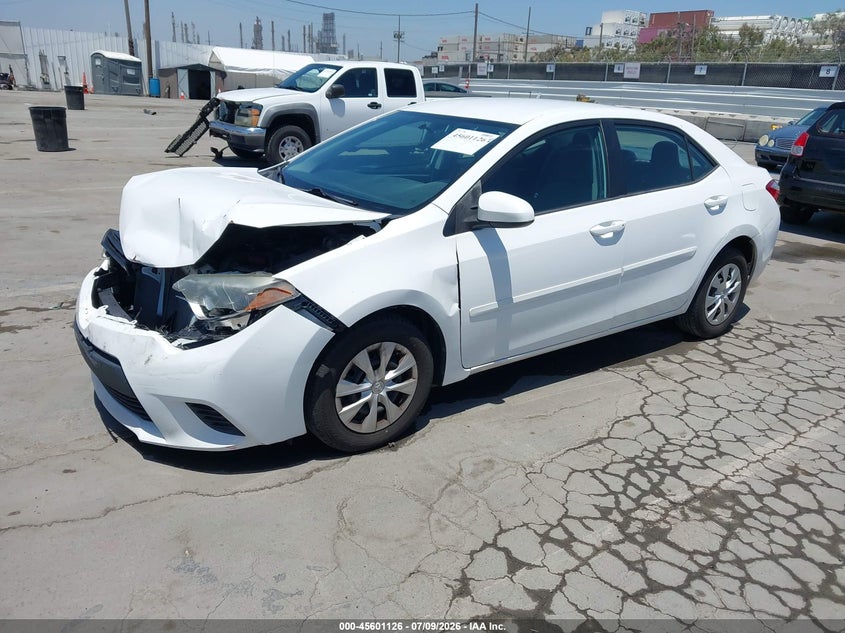 2015 Toyota Corolla VIN 5YFBURHE9FP305822 IAAI salvage auction — REAR END, Duplicate Paperwork (California), sold $4,200 on 2026-07-29 (photo 2)