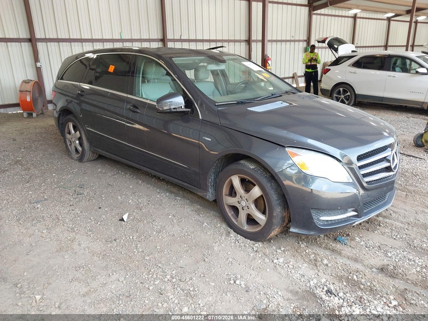 2012 Mercedes-Benz R-Class VIN 4JGCB5HE6CA152203 IAAI salvage auction — BIOHAZARD/CHEMICAL, Wait Title, sold $1,400 on 2026-10-09 (photo 1)