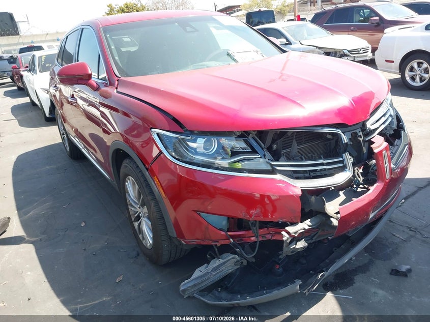 2016 Lincoln Mkx VIN 2LMPJ6KRXGBL33678 IAAI salvage auction — FRONT END, Salvage Certificate (California), sold $1,500 on 2026-07-29 (photo 1)