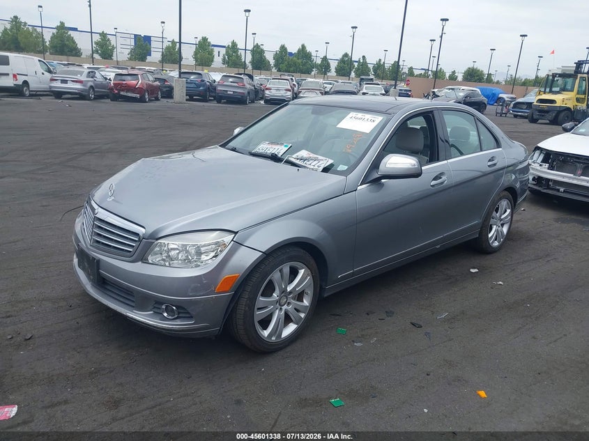 2009 Mercedes-benz C class VIN WDDGF54X19R064077 IAAI salvage auction — RIGHT FRONT, Salvage Certificate (California), sold $350 on 2026-08-07 (photo 2)