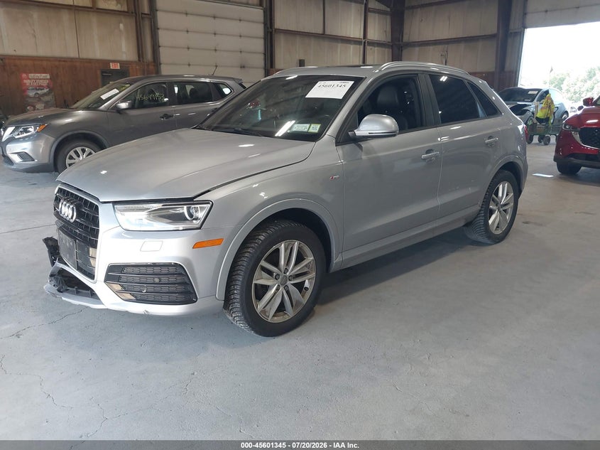 2018 Audi Q3 VIN WA1ECCFSXJR032842 IAAI salvage auction — RIGHT FRONT, Mv-907A (New York), sold $5,700 on 2026-07-29 (photo 2)