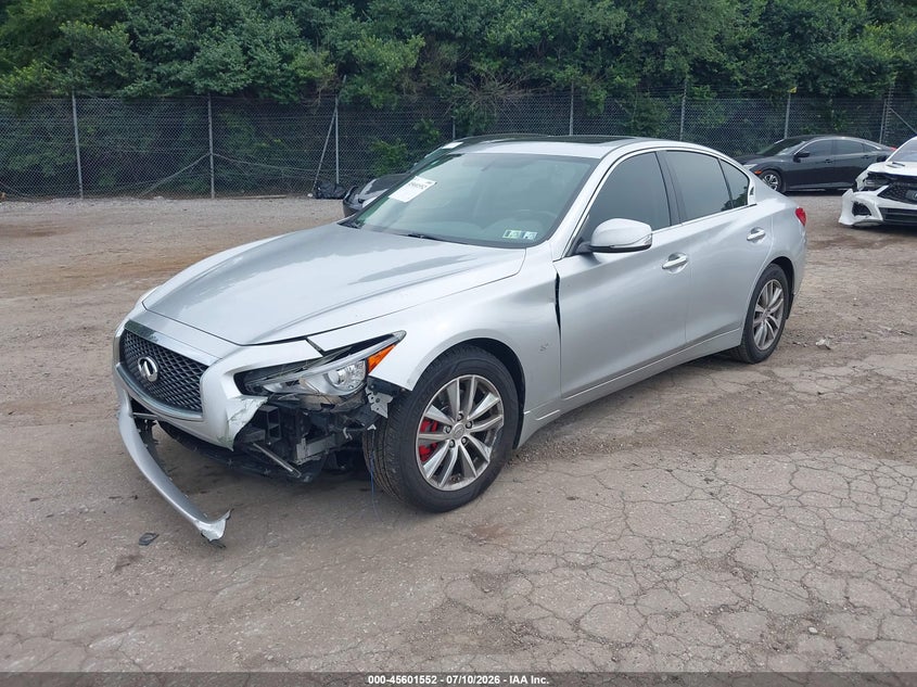 2015 Infiniti Q50 VIN JN1BV7AR3FM404737 IAAI salvage auction — UNKNOWN, Salvage Title, sold $1,800 on 2026-07-24 (photo 2)