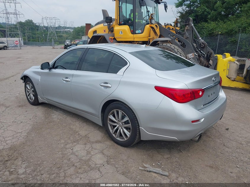 2015 Infiniti Q50 VIN JN1BV7AR3FM404737 IAAI salvage auction — UNKNOWN, Salvage Title, sold $1,800 on 2026-07-24 (photo 3)