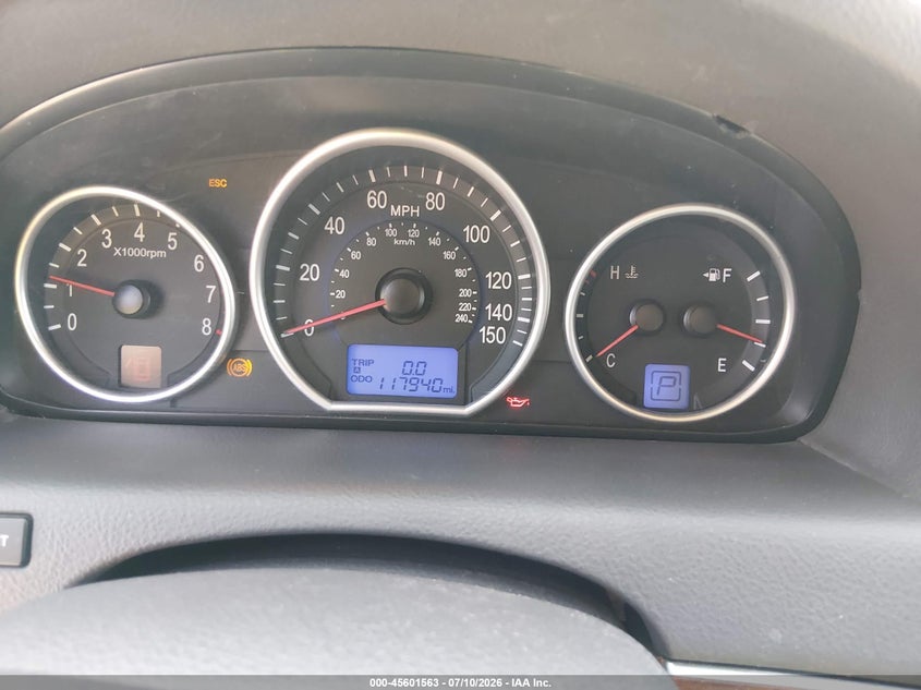 2010 Hyundai Veracruz VIN KM8NU4CC1AU132584 IAAI salvage auction — FRONT END, Original (Texas), sold $1,275 on 2026-07-27 (photo 7)