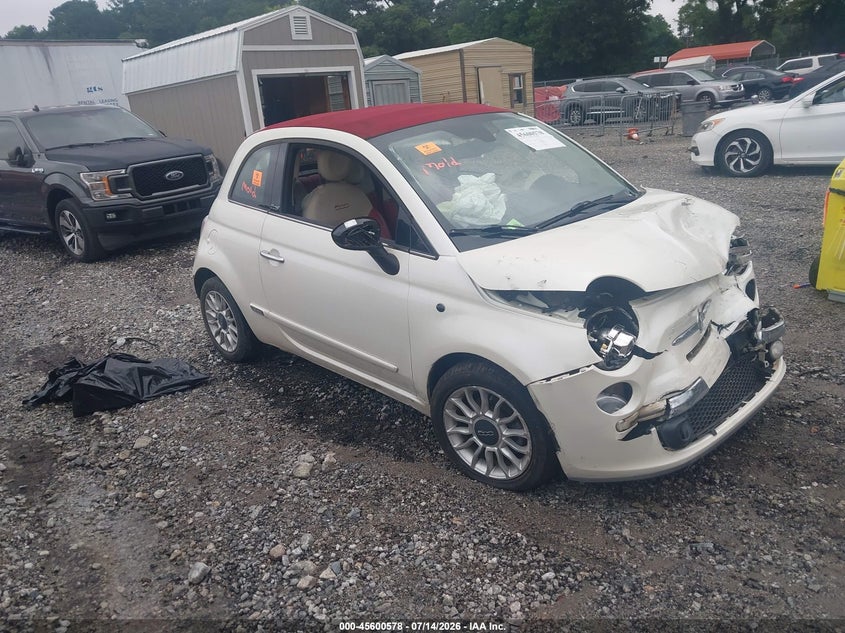 2012 Fiat 500 VIN 3C3CFFER7CT330154 IAAI salvage auction — FRONT END, Salvage (Georgia), sold $250 on 2026-08-14 (photo 1)
