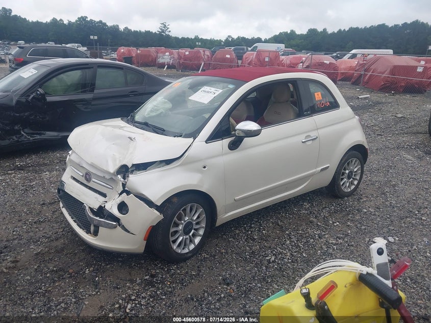 2012 Fiat 500 VIN 3C3CFFER7CT330154 IAAI salvage auction — FRONT END, Salvage (Georgia), sold $250 on 2026-08-14 (photo 2)