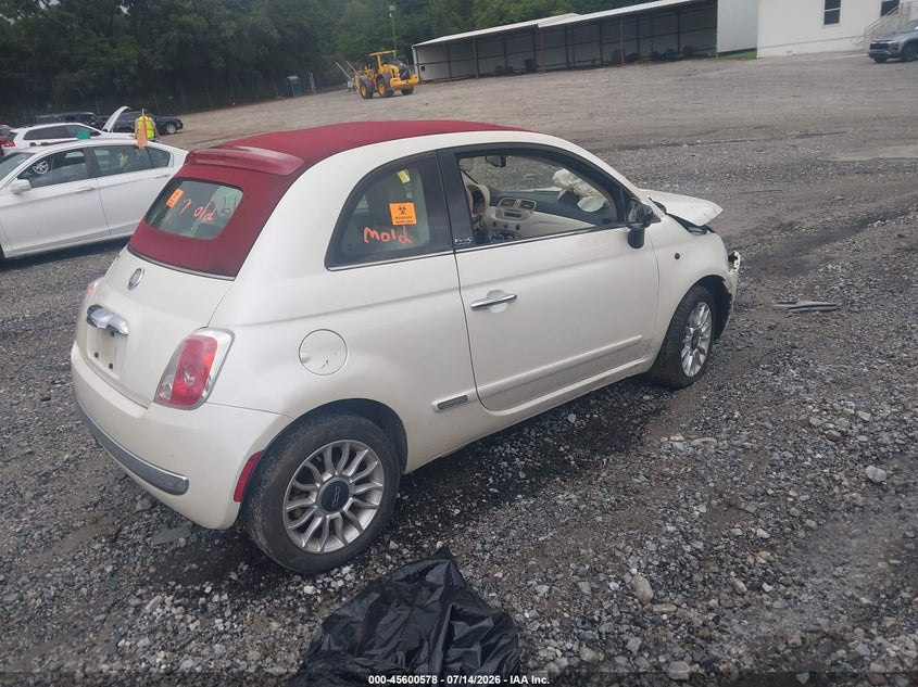 2012 Fiat 500 VIN 3C3CFFER7CT330154 IAAI salvage auction — FRONT END, Salvage (Georgia), sold $250 on 2026-08-14 (photo 4)