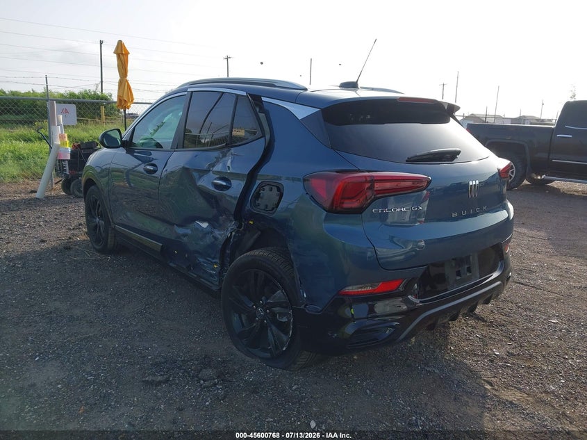 2026 Buick Encore gx VIN KL4AMDSL6TB034003 IAAI salvage auction — SIDE, Salvage Title, sold $6,600 on 2026-10-01 (photo 3)