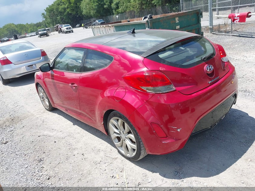 2012 Hyundai Veloster VIN KMHTC6AD7CU069673 IAAI salvage auction — ENGINE DAMAGE, Clear (Virginia), sold $350 on 2026-07-28 (photo 3)
