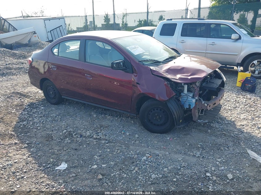 2021 Mitsubishi Mirage VIN ML32FUFJ6MHF00787 IAAI salvage auction — FRONT END, Salvage (Pennsylvania), sold $1,500 on 2026-07-24 (photo 1)