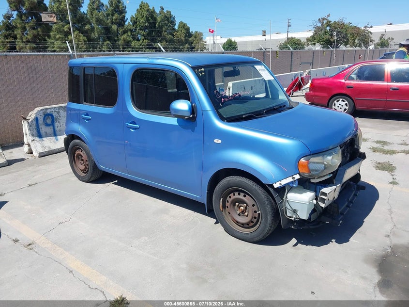 2013 Nissan Cube VIN JN8AZ2KR1DT301922 IAAI salvage auction — FRONT END, Salvage (California), sold $1,000 on 2026-07-29 (photo 1)