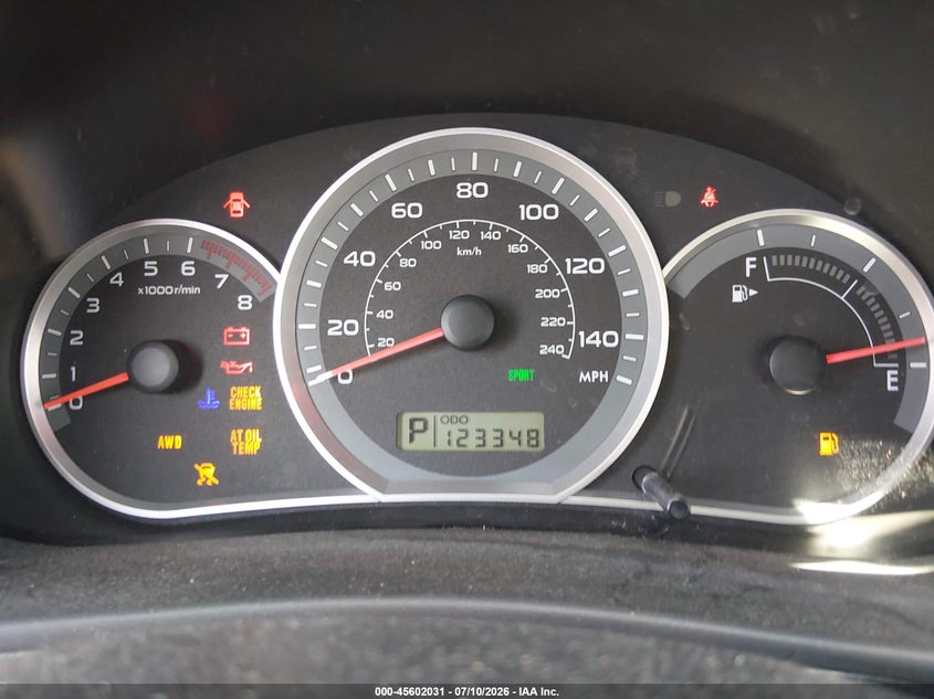 2010 Subaru Impreza VIN JF1GE6B65AH515928 IAAI salvage auction — NORMAL WEAR, Clear - Dealer Only (California), sold $525 on 2026-07-17 (photo 7)