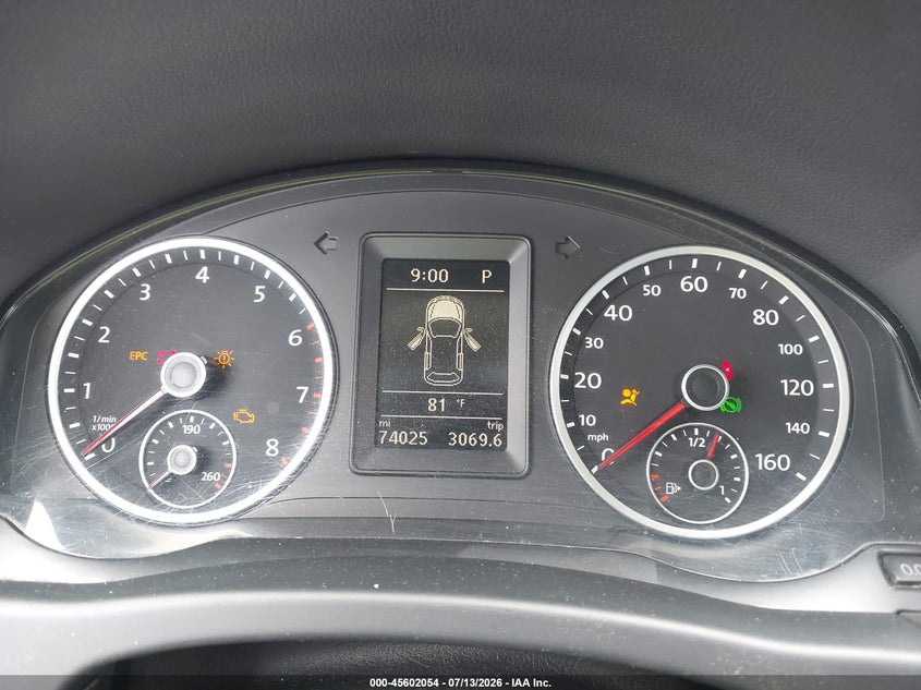 2013 Volkswagen Tiguan VIN WVGAV7AX3DW537177 IAAI salvage auction — FRONT END, Wait Title, sold $1,500 on 2026-08-12 (photo 7)