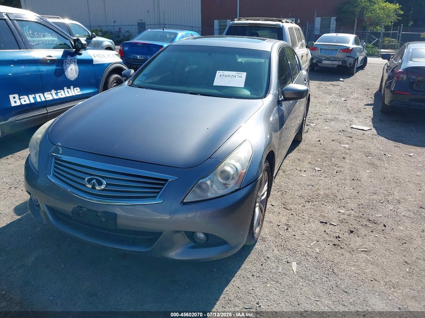 2011 Infiniti G25 VIN JN1DV6AR9BM650852 IAAI salvage auction — NORMAL WEAR, Clear (Massachusetts), sold $425 on 2026-07-14 (photo 2)