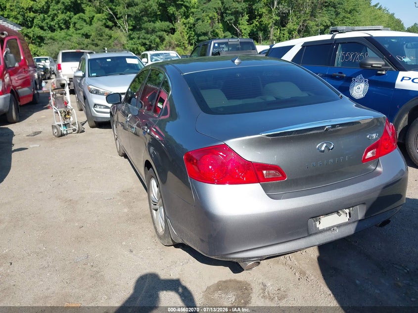 2011 Infiniti G25 VIN JN1DV6AR9BM650852 IAAI salvage auction — NORMAL WEAR, Clear (Massachusetts), sold $425 on 2026-07-14 (photo 3)
