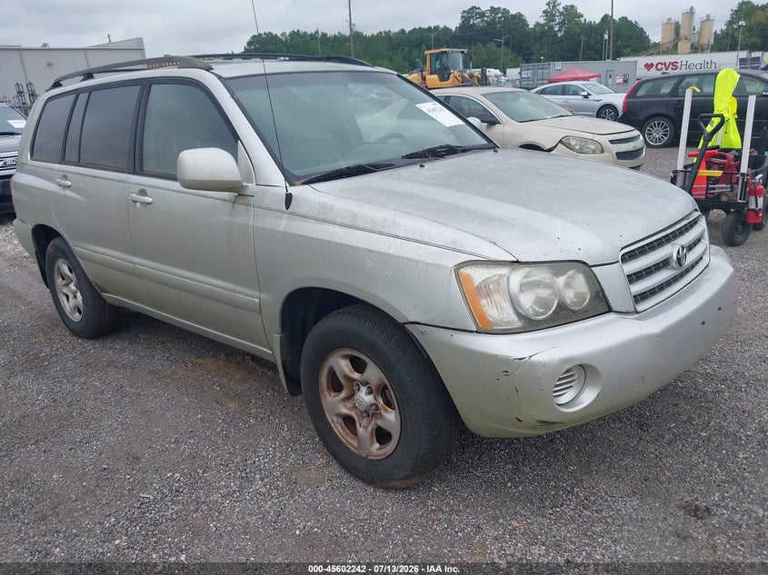 2001 Toyota Highlander VIN JTEGD21A410001963 IAAI salvage auction — NORMAL WEAR, Clear (Alabama), sold $725 on 2026-07-15 (photo 1)