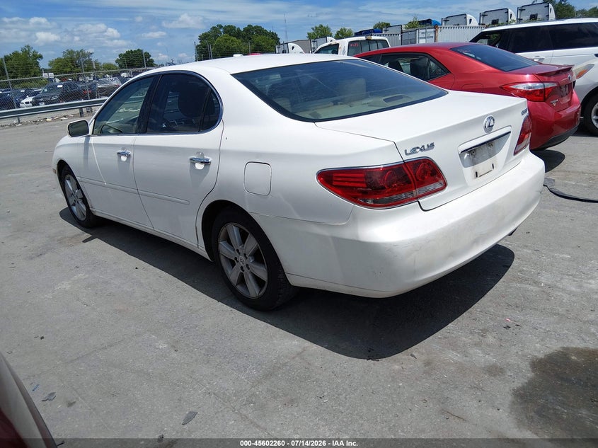 2005 Lexus ES VIN JTHBA30G155119298 IAAI salvage auction — NORMAL WEAR, Clear (Florida), sold $750 on 2026-07-20 (photo 3)