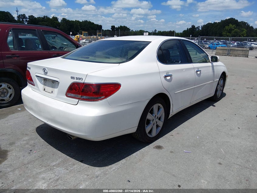 2005 Lexus ES VIN JTHBA30G155119298 IAAI salvage auction — NORMAL WEAR, Clear (Florida), sold $750 on 2026-07-20 (photo 4)