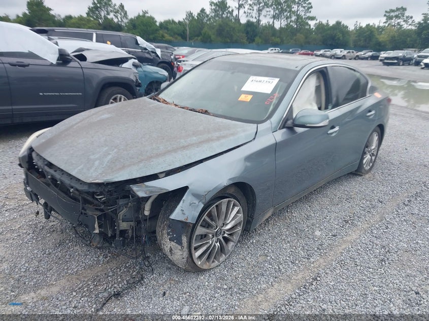 2020 Infiniti Q50 VIN JN1EV7APXLM207071 IAAI salvage auction — NORMAL WEAR, Clear (Florida), sold $25 on 2026-07-30 (photo 2)